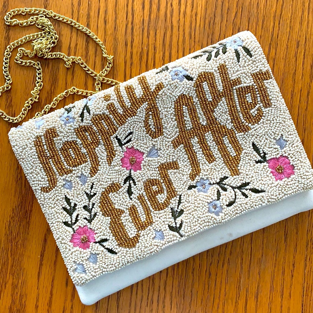EUC Beaded Bridal Clutch
